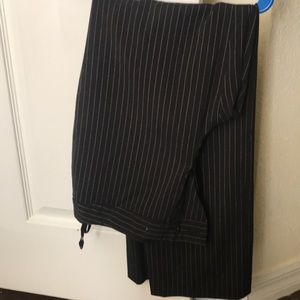Black/gold pin stripe business pant